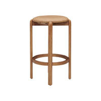 Bellino Backless Barstool in tan, view 8