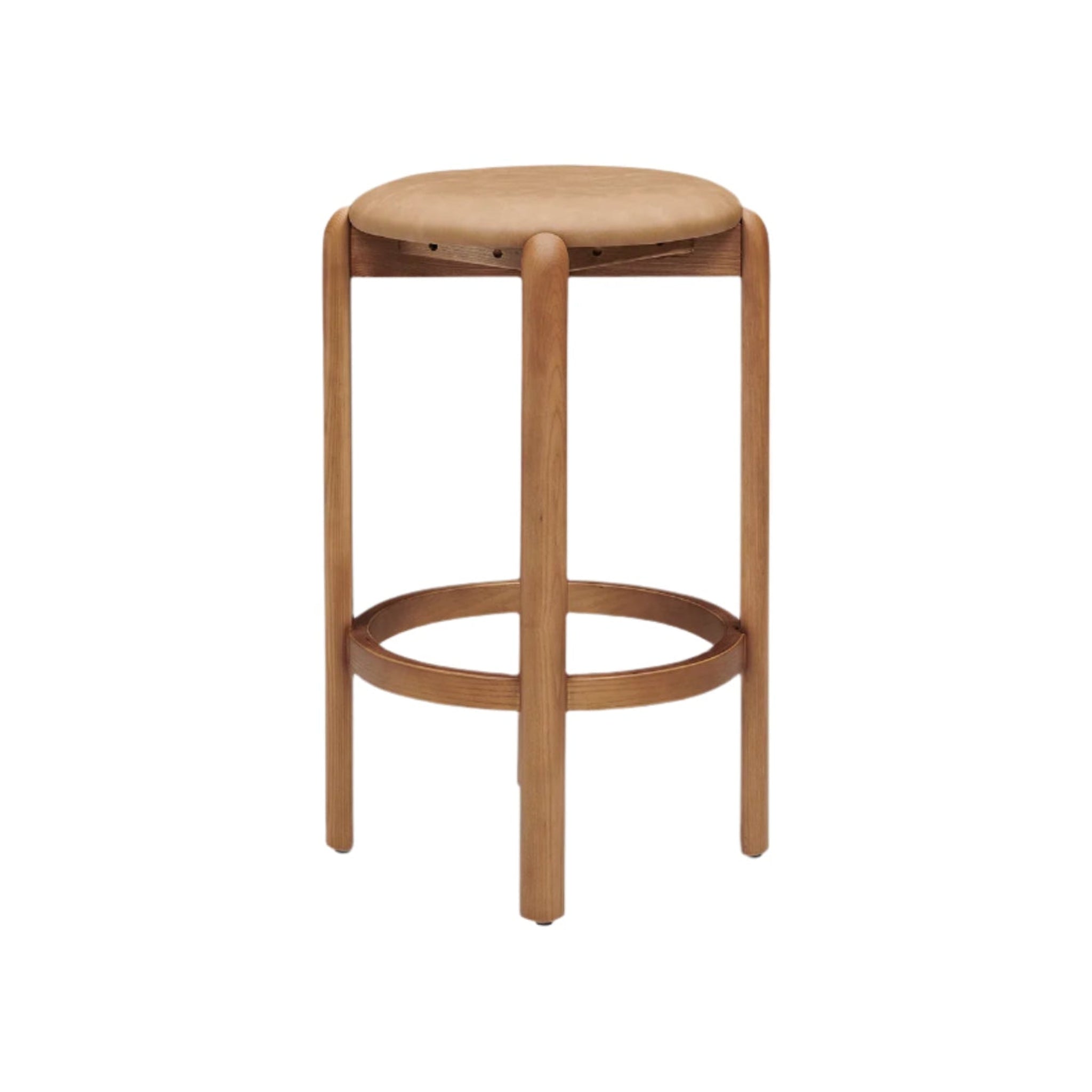 Bellino Backless Barstool in tan, view 8