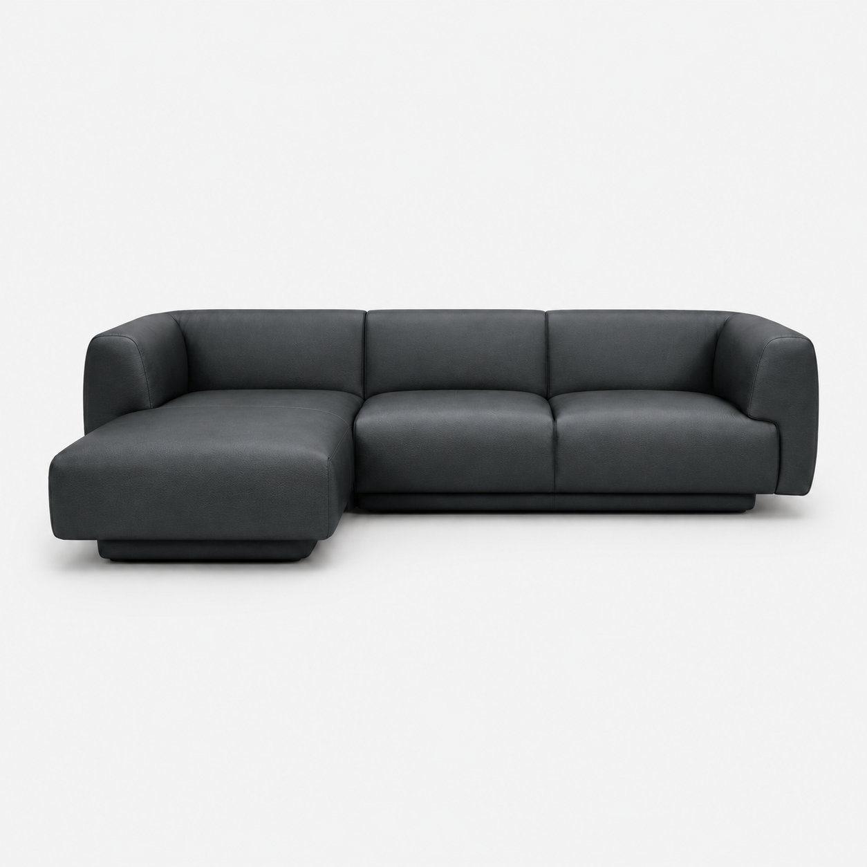 Bowie L-Shape Sofa - Leather in grey, view 5