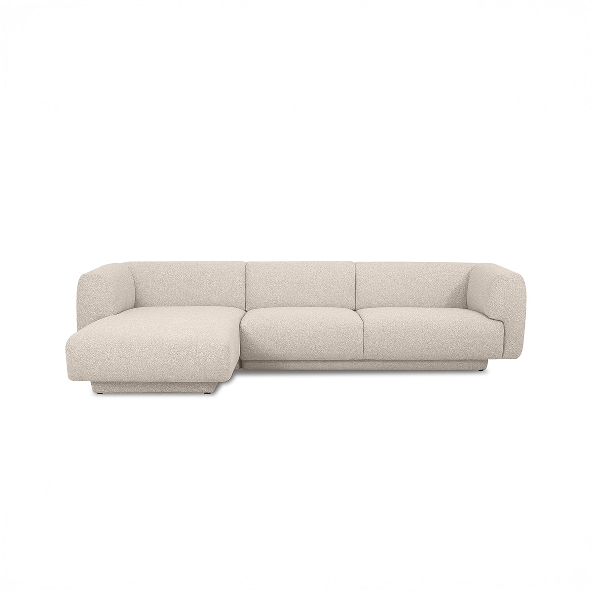 Bowie L-Shape Sofa in Hudson Cream fabric, left chaise