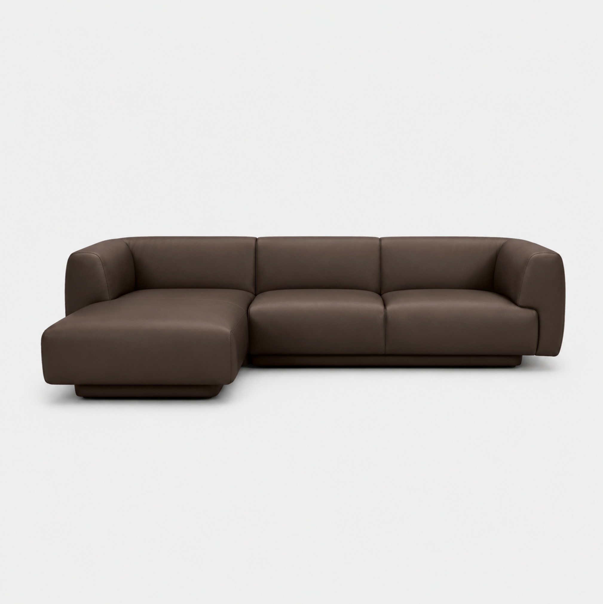 Bowie L-Shape Sofa - Leather in brown, view 8