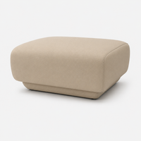 Beige ottoman on a white background