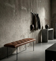 Tip Toe Bench Medium in brown, in a room setting