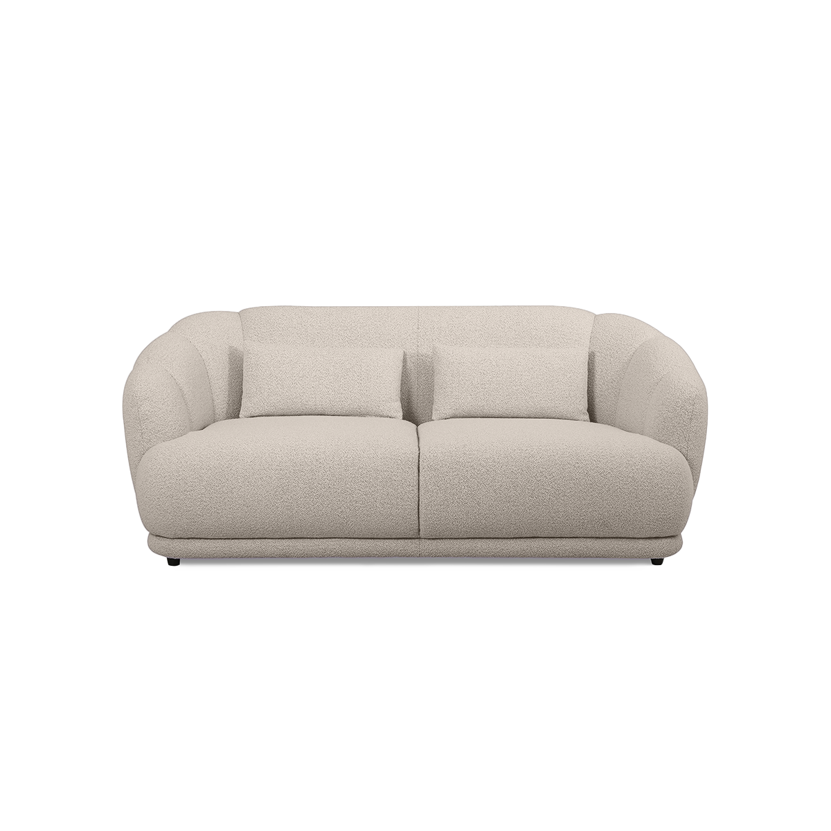 Contour Straight Sofa in Nardo Light Grey fabric