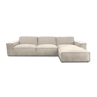 Cubic L-Shape Sofa in Hudson Cream fabric
