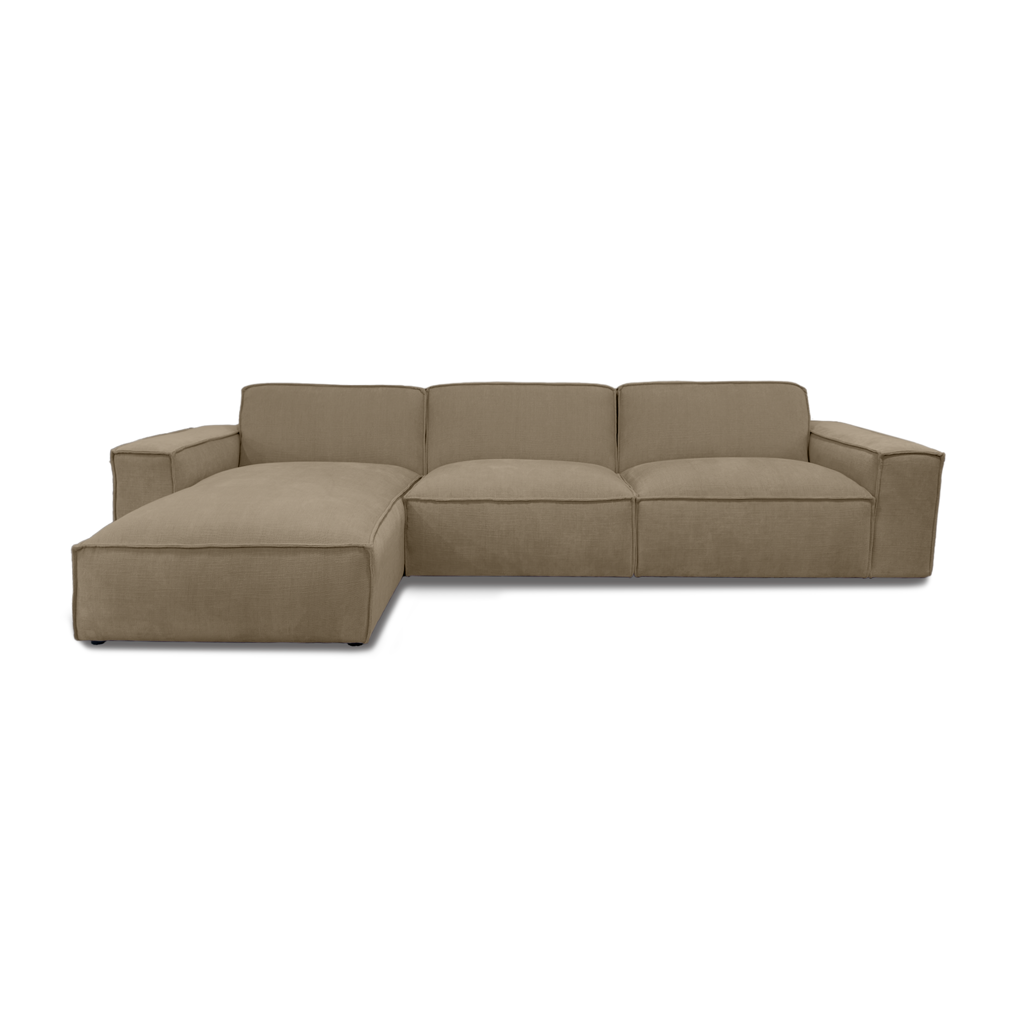 Cubic L-Shape Sofa in Nardo Pebble fabric