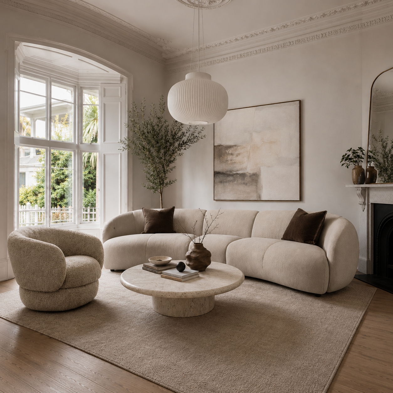 Luna Coffee Table - Travertine