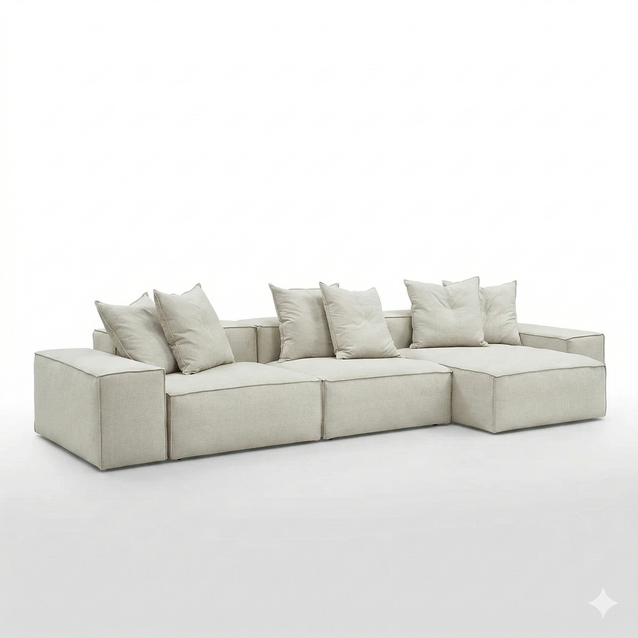 Elio 3-Piece Sofa with Chaise