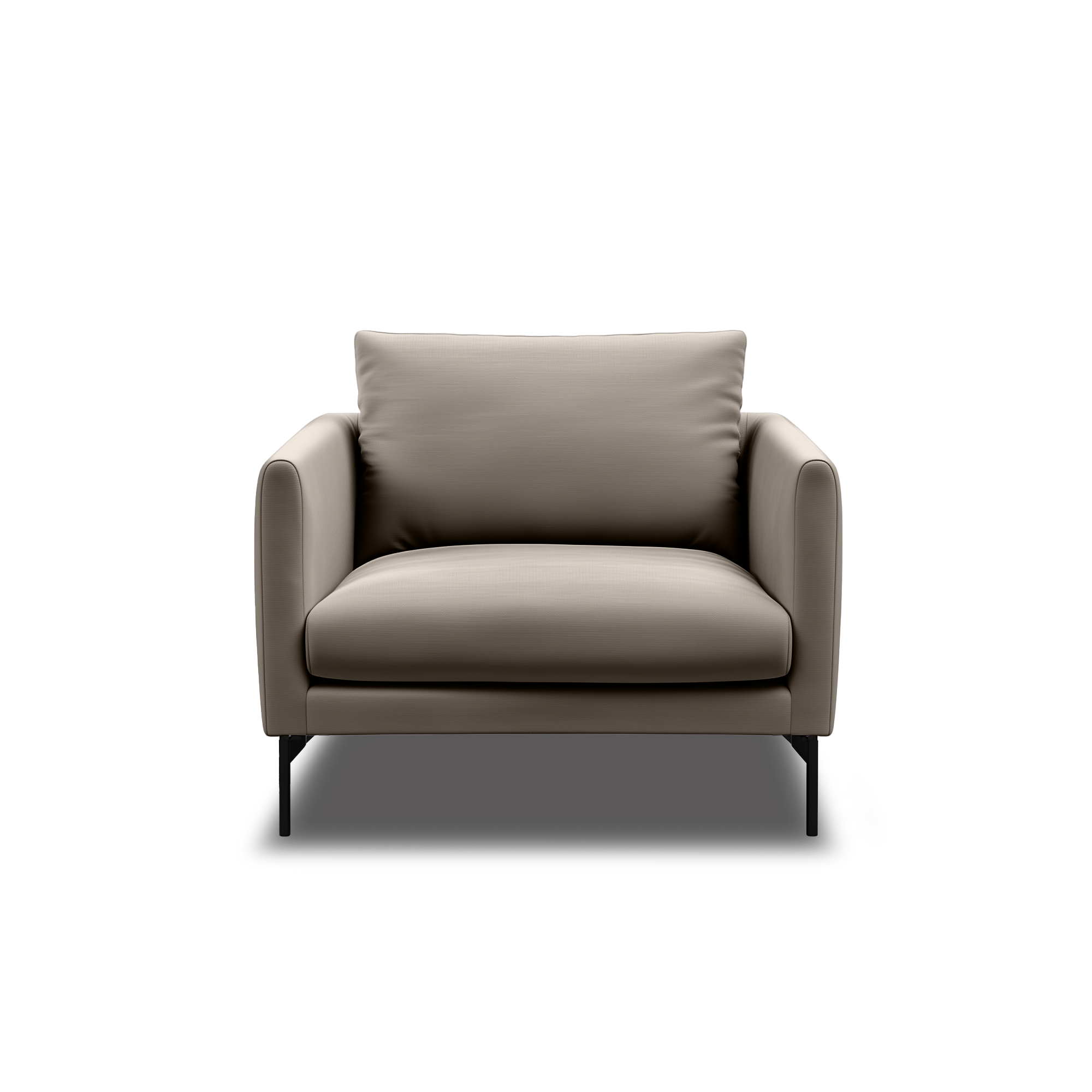 Linear Armchair in Nardo Silver Grey fabric