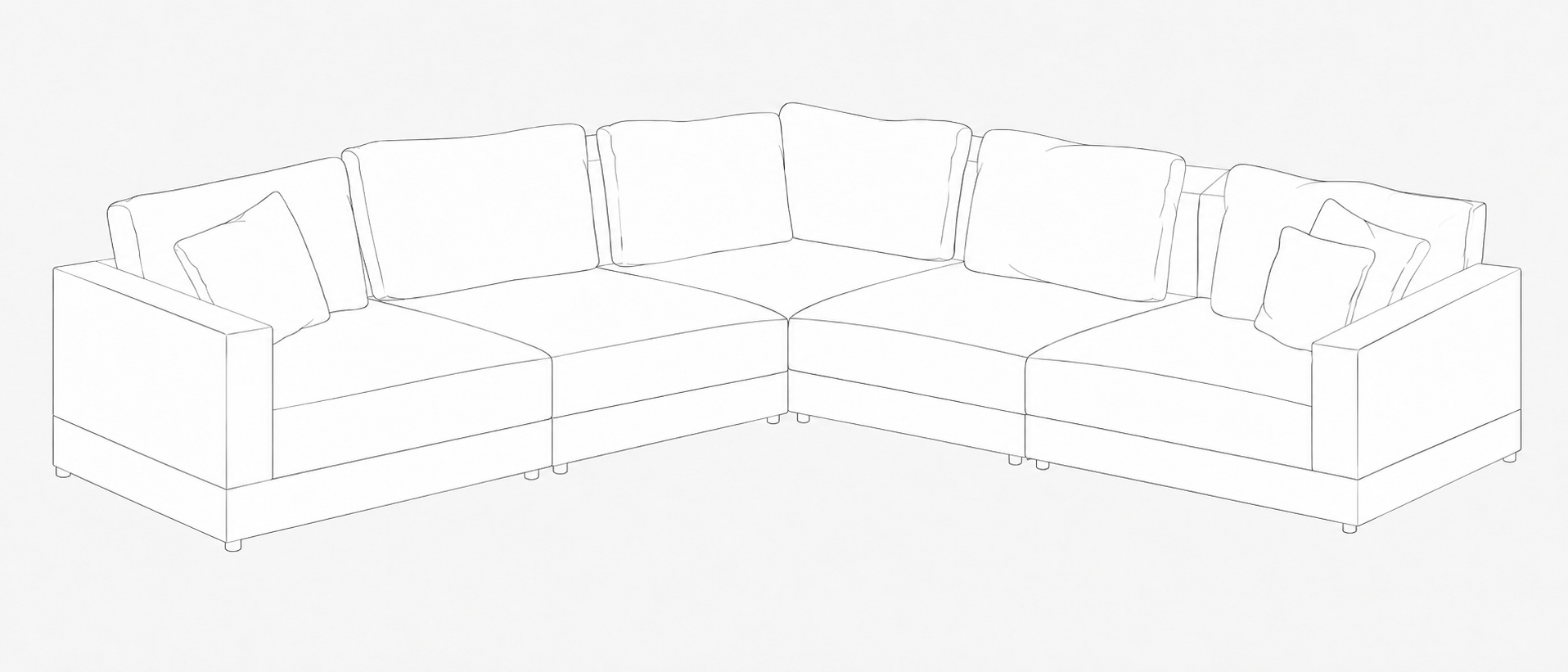 Nature-Plus 5 Piece Corner Sofa, view 2