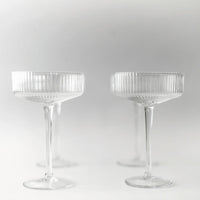 Ribbed Cocktail Glasses - Set of 4