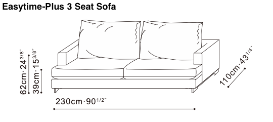 Easytime-Plus 3 Seat Sofa, view 3
