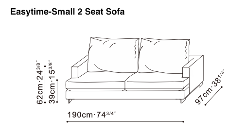 Easytime-Small 2 Seat Sofa