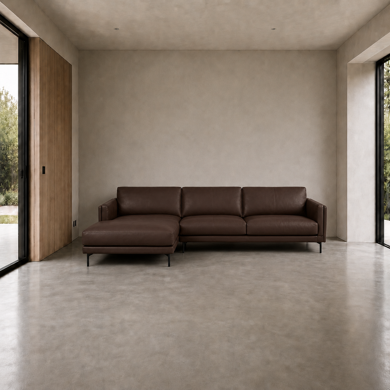Fraser L-Shape Sofa - Leather