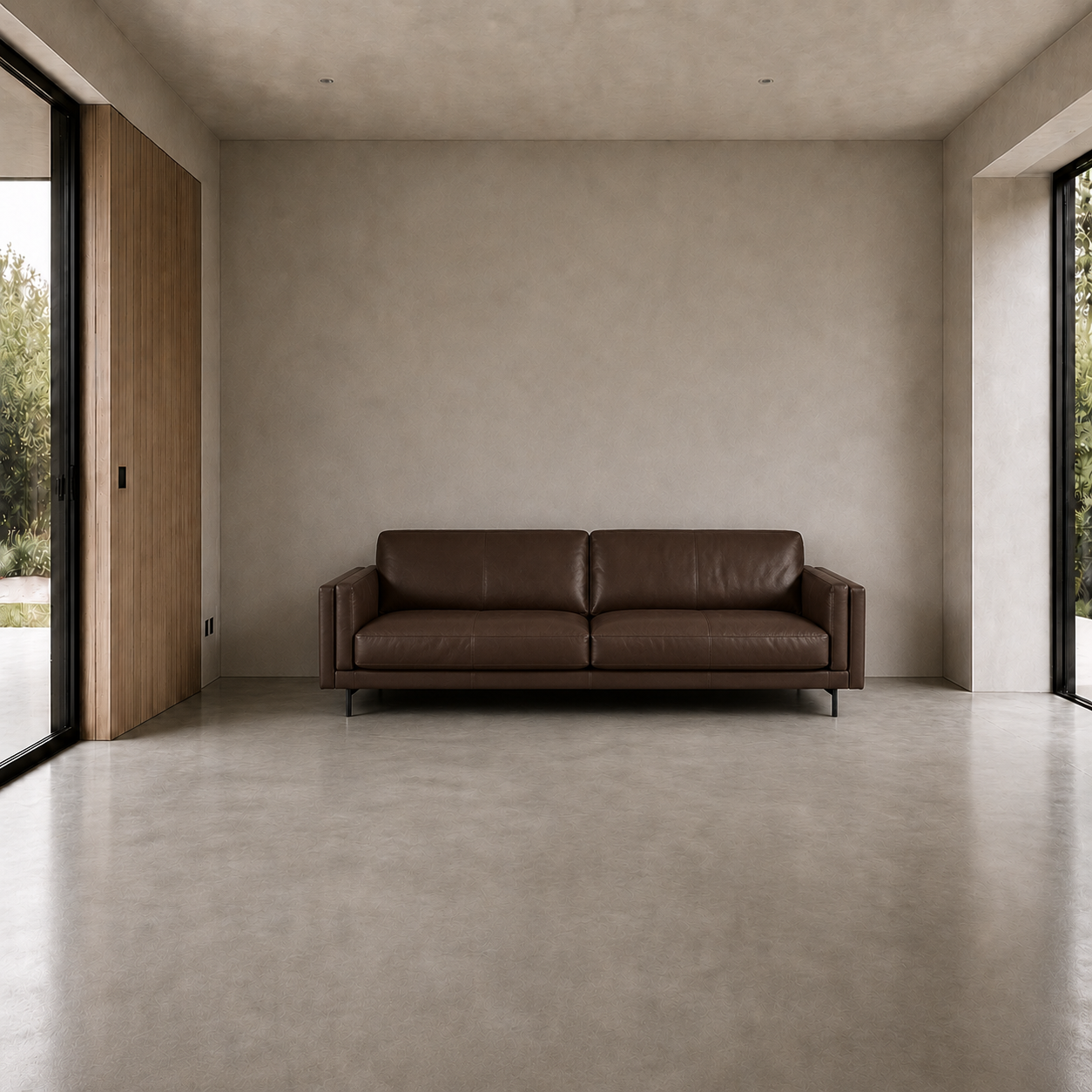 Fraser Straight Sofa - Leather