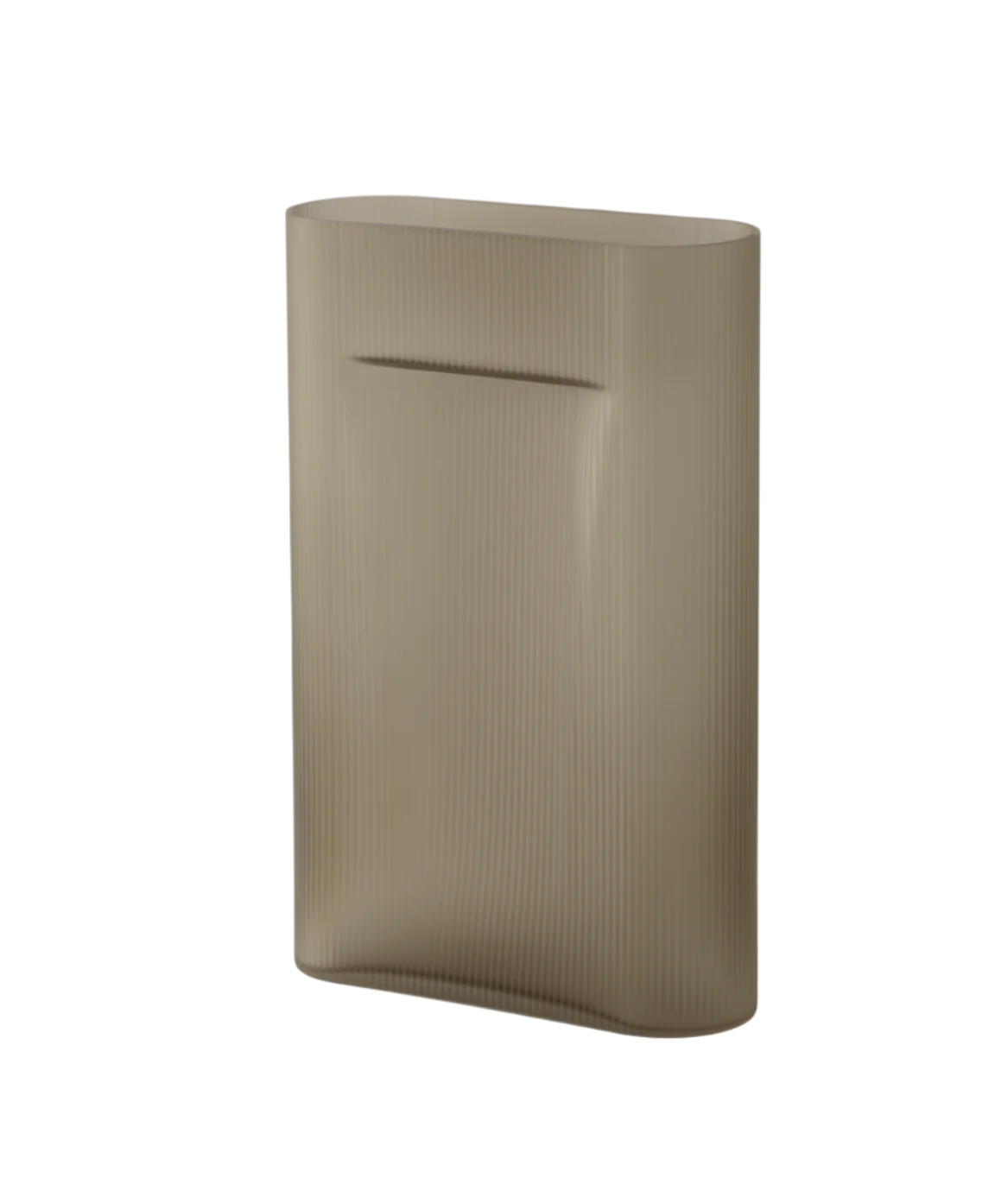 Ridge Vase Large in taupe, view 3