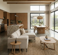 Teri V2 Coffee Table in natural oak, in a room setting