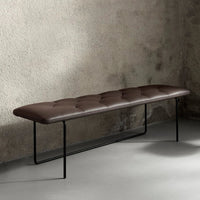 Tip Toe Bench Seat Large in oak, side view