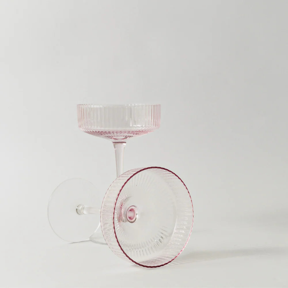 Ribbed Cocktail Glasses - Set of 4