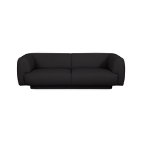 Bowie Straight Sofa - Leather in black, view 8