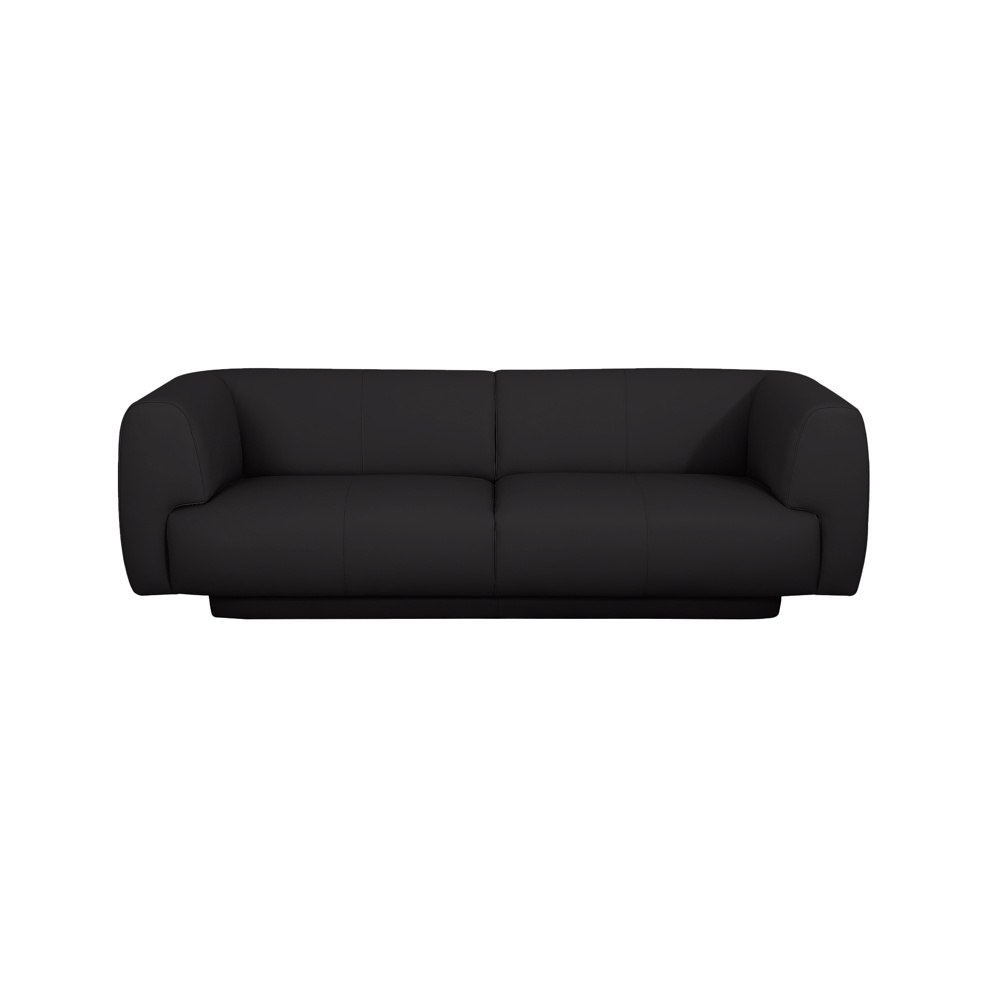 Bowie Straight Sofa - Leather in black, view 8