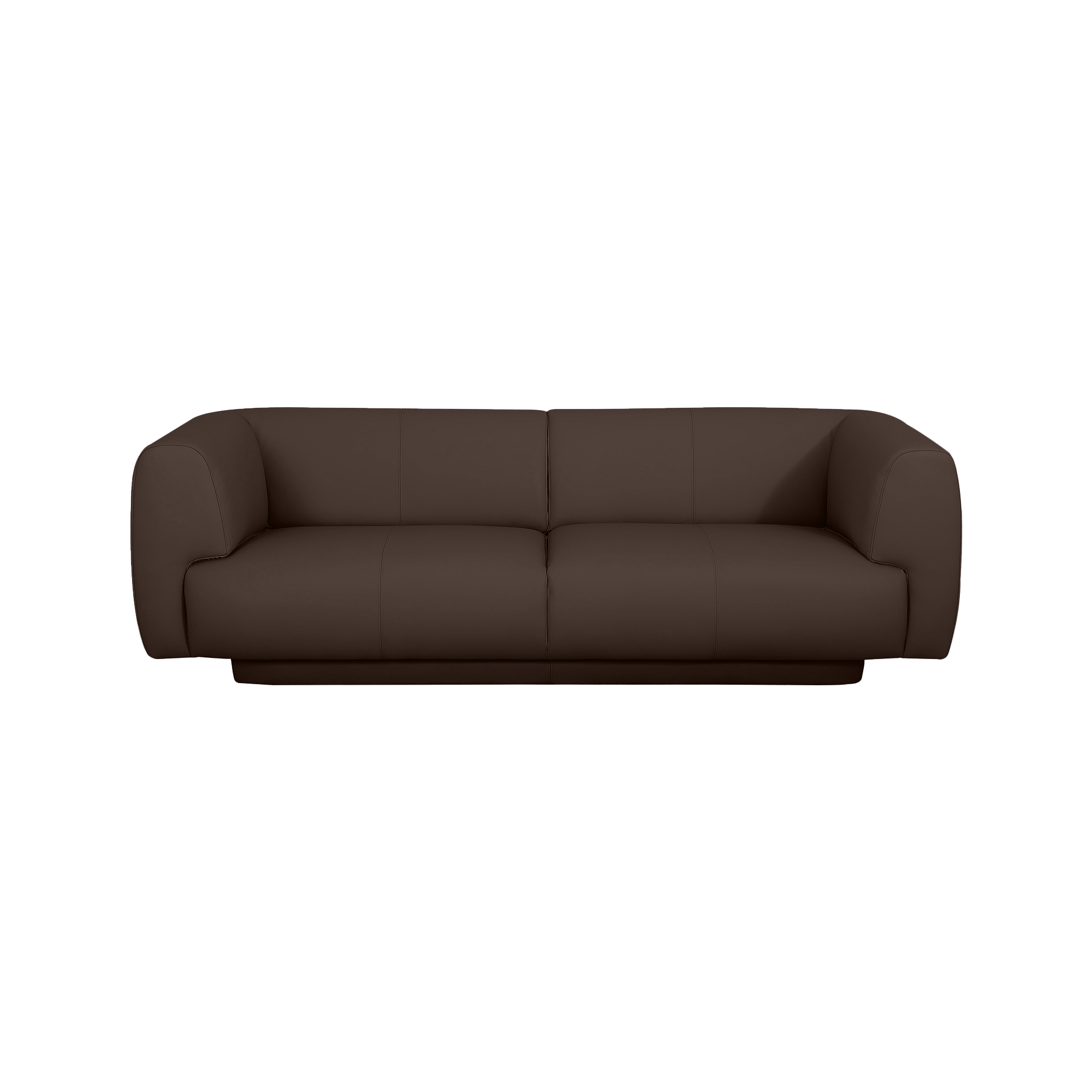 Bowie Straight Sofa - Leather in Cacao Brown, view 1