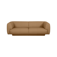 Bowie Straight Sofa - Leather in Camel, view 9