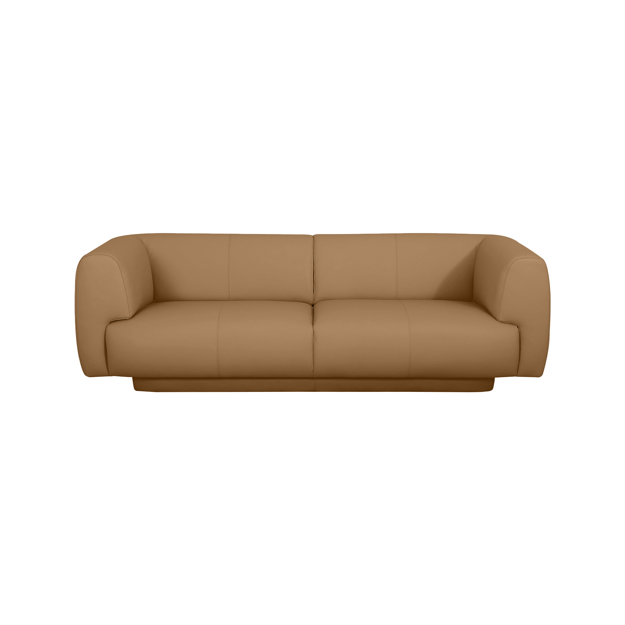 Bowie Straight Sofa - Leather in Camel, view 9