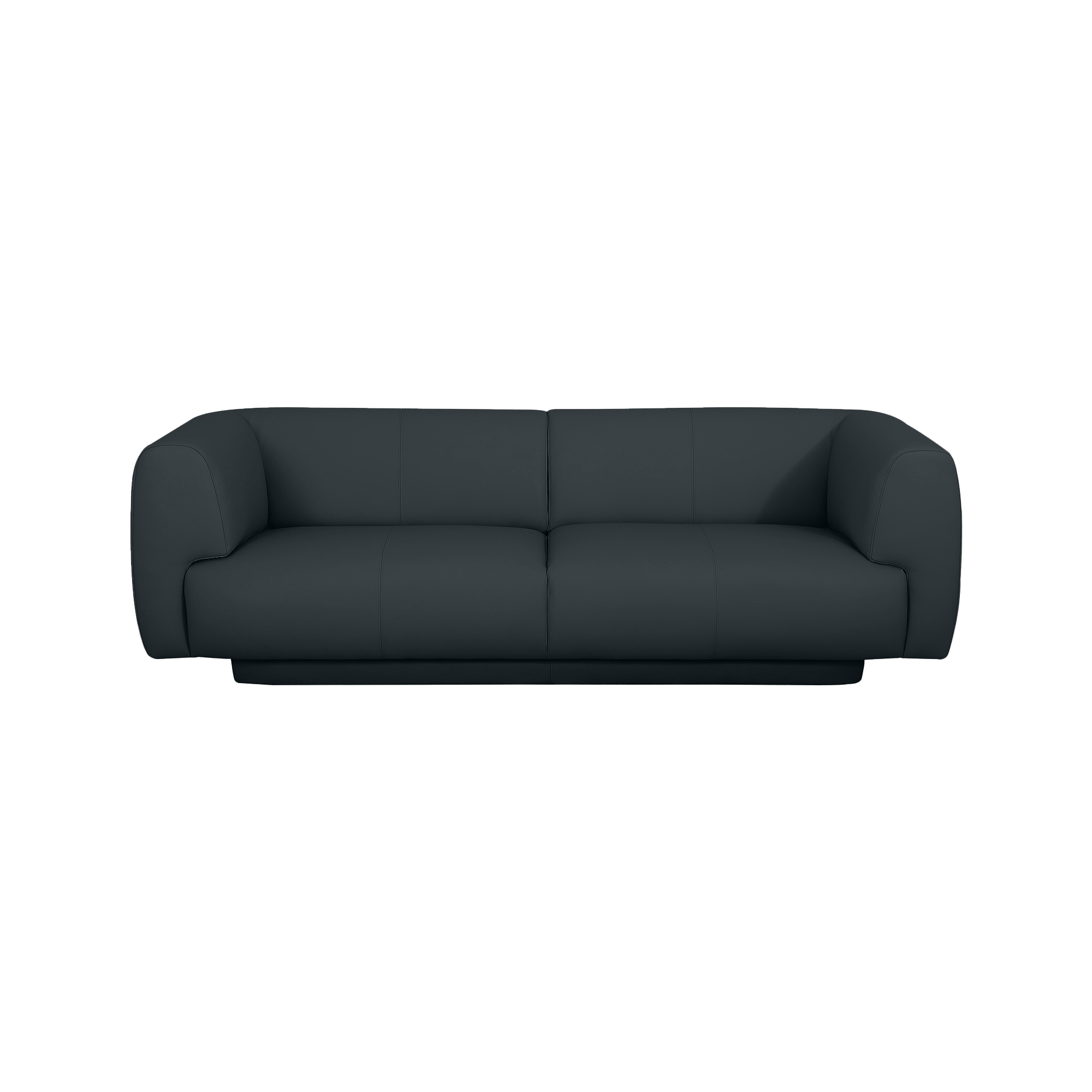 Bowie Straight Sofa - Leather in Carbon Grey, view 10