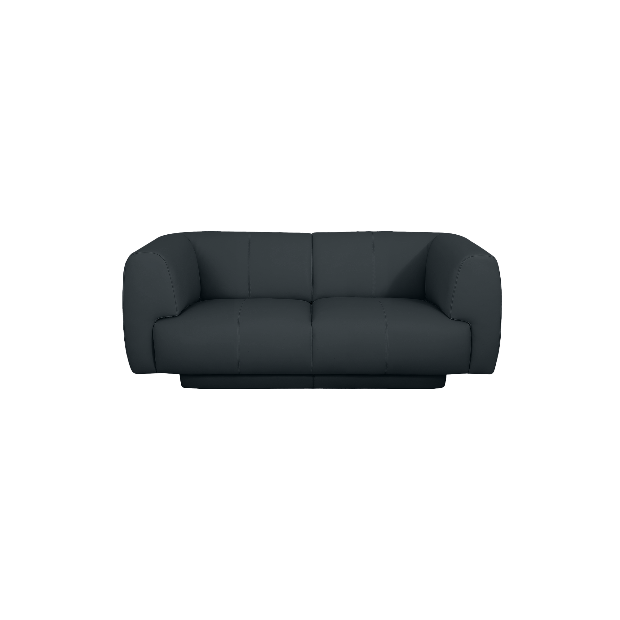 Bowie Straight Sofa - Leather in Carbon Grey, view 17