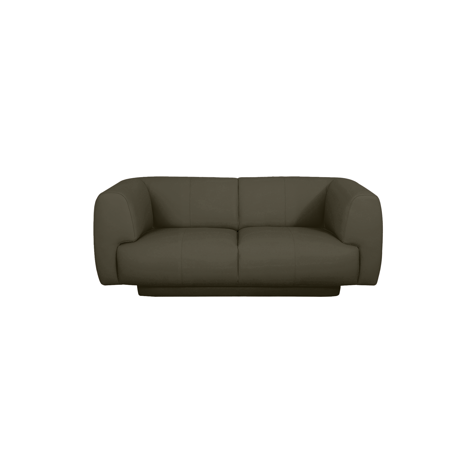 Bowie Straight Sofa - Leather in Dark Olive, view 20