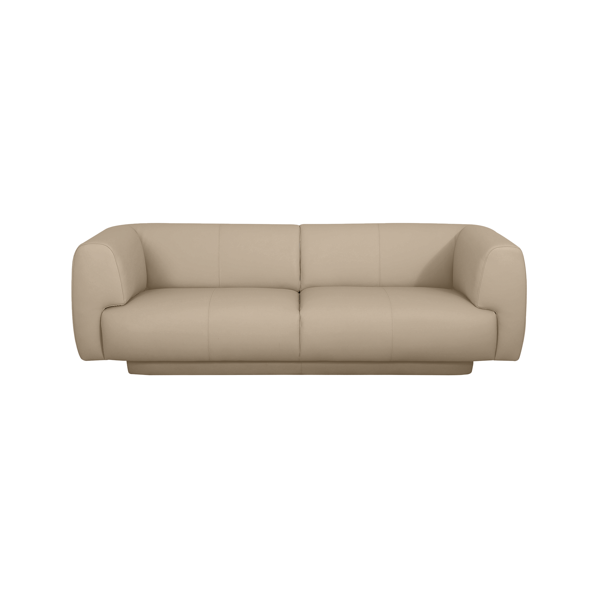 Bowie Straight Sofa - Leather in Oatmeal, view 13