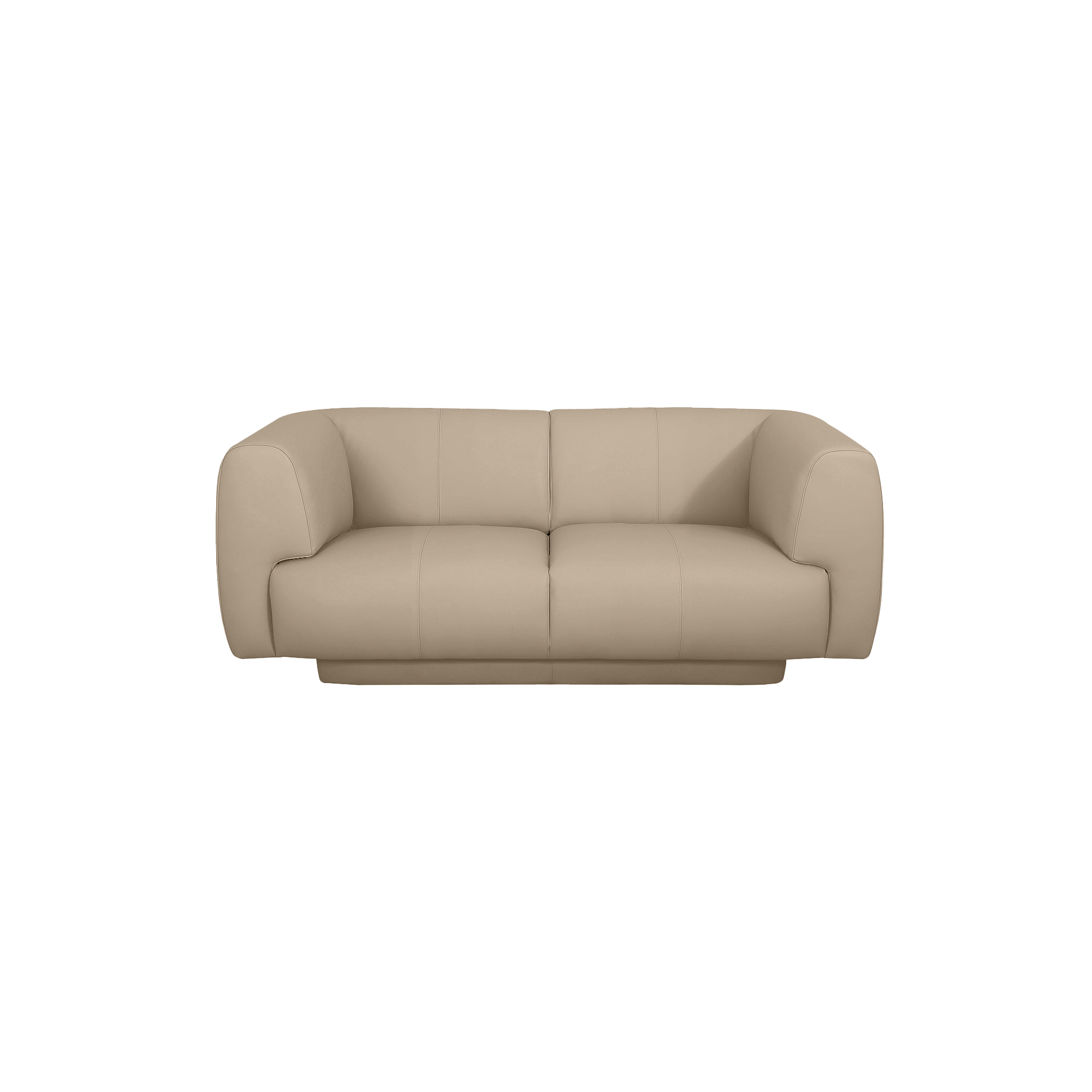 Bowie Straight Sofa - Leather in Oatmeal, view 22