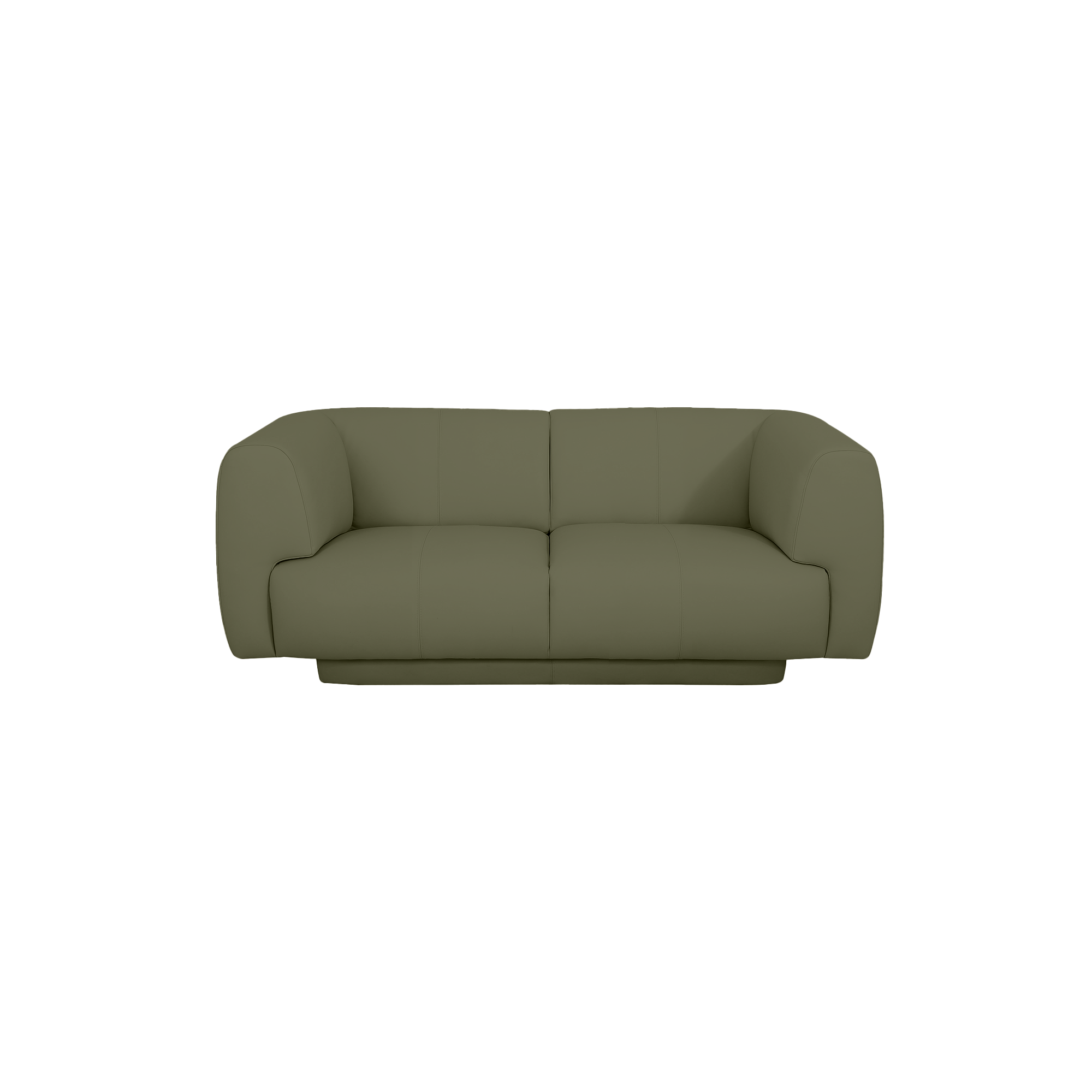 Bowie Straight Sofa - Leather in Olive Green, view 23