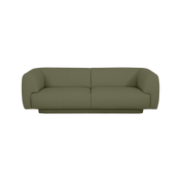Bowie Straight Sofa - Leather in Olive Green, view 6