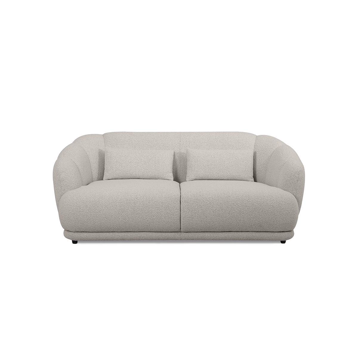 Contour Straight Sofa in Avis Frost Grey fabric