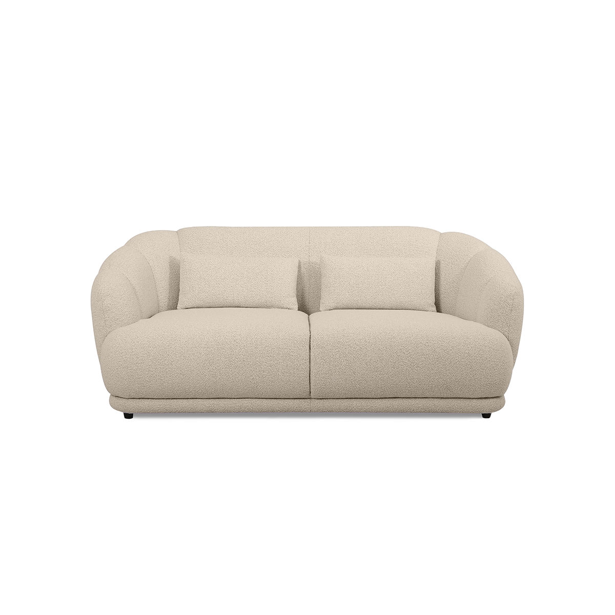 Contour Straight Sofa in Avis Ivory fabric