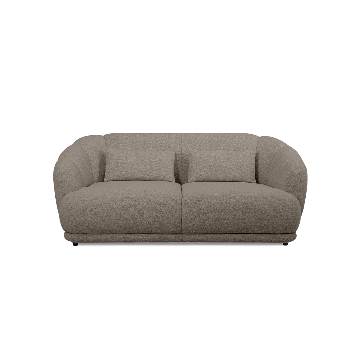 Contour Straight Sofa in Nardo Silver Grey fabric