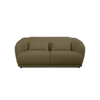Contour Straight Sofa in Serene Khaki Green fabric