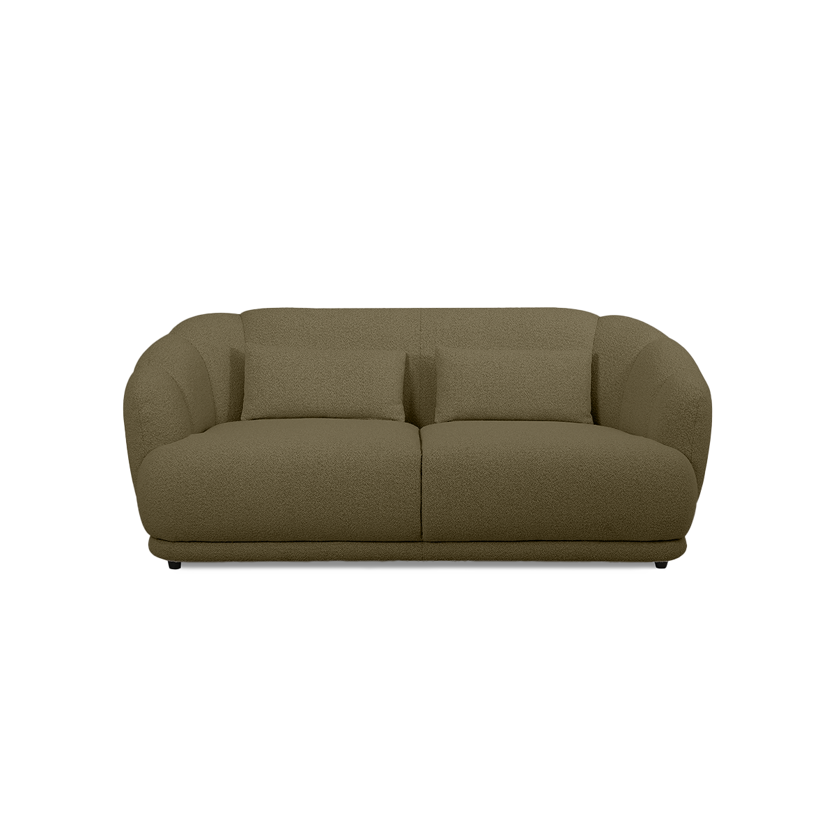 Contour Straight Sofa in Serene Khaki Green fabric