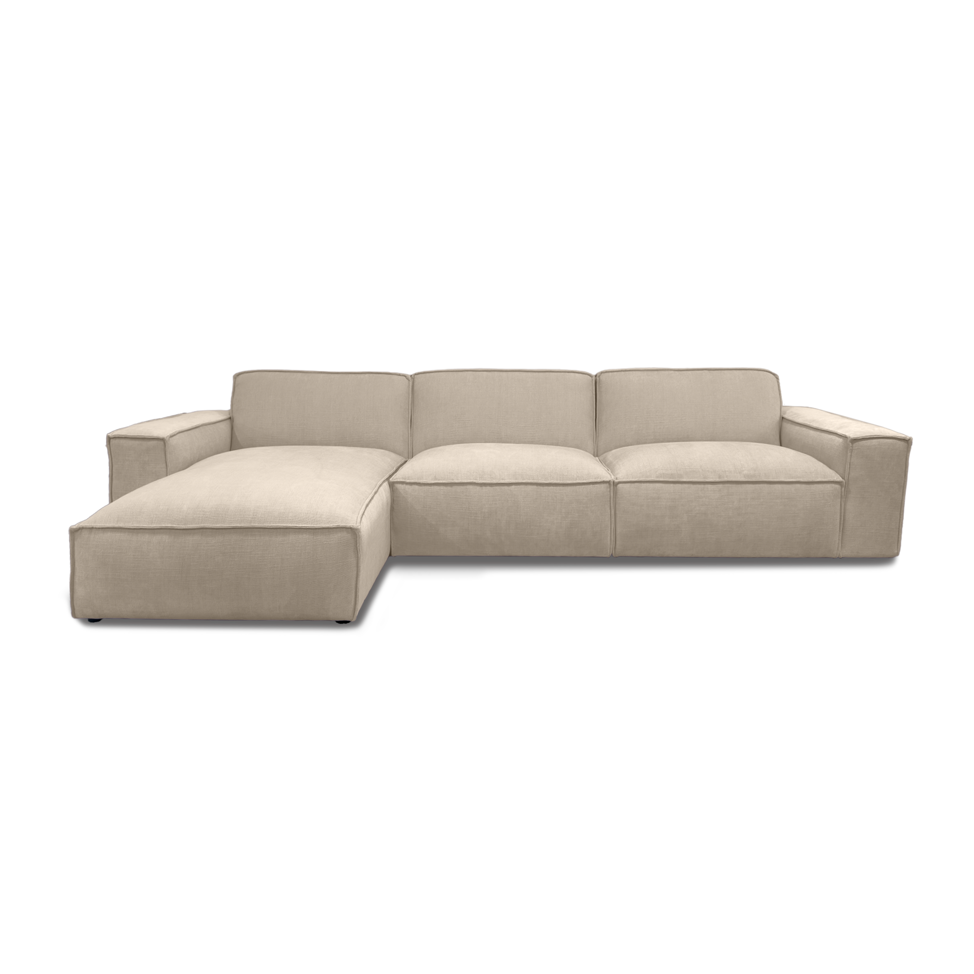 Cubic L-Shape Sofa in Light Khaki, view 3