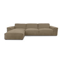Cubic L-Shape Sofa in Nardo Pebble fabric