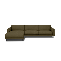 Fraser L-Shape Sofa in Khaki Green, view 3