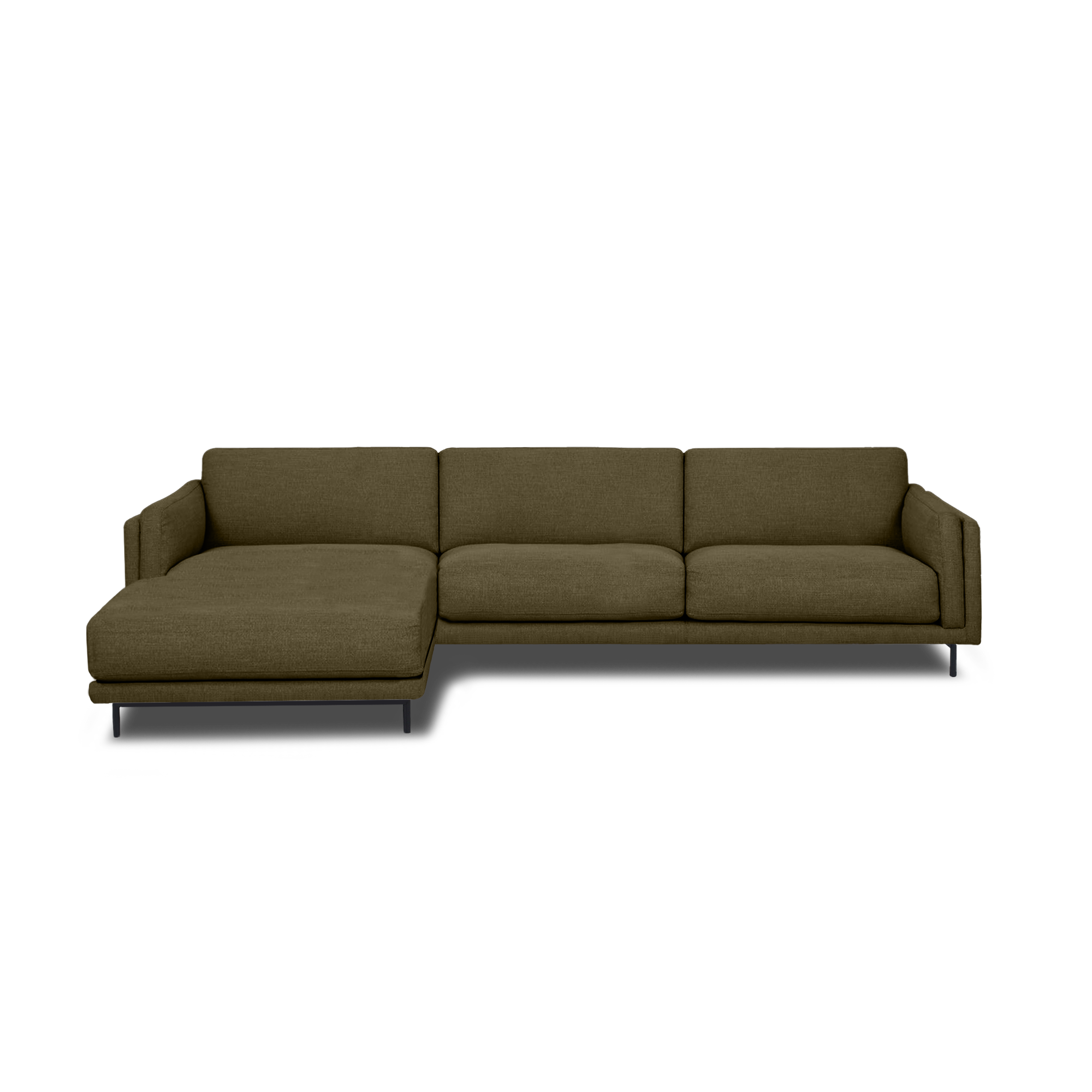 Fraser L-Shape Sofa in Khaki Green, view 3