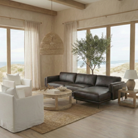Fraser L-Shape Sofa - Leather, view 3