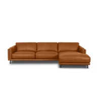 Fraser L-Shape Sofa - Leather in Cognac, view 17