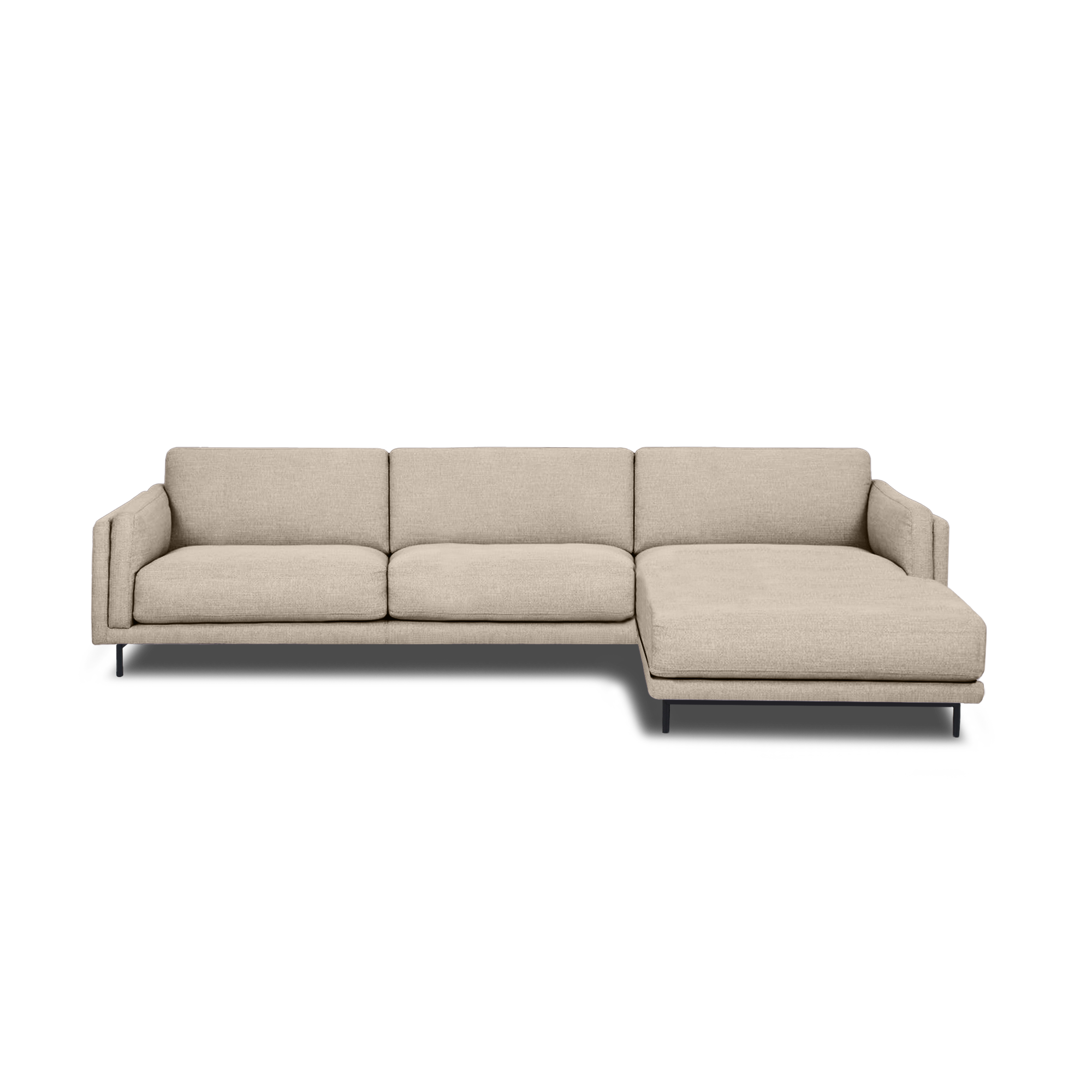 Fraser L-Shape Sofa in Light Khaki, view 18