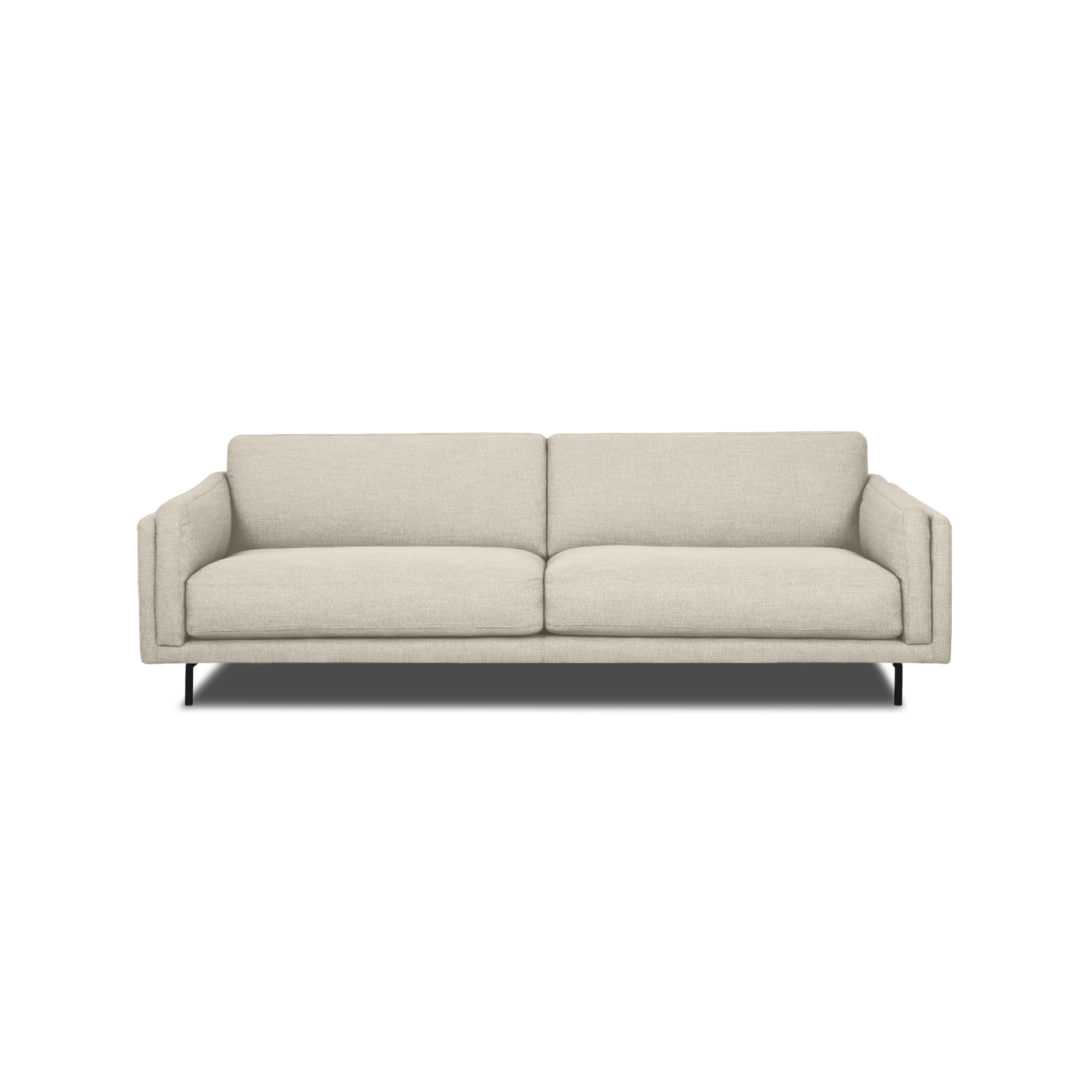 Fraser Straight Sofa in cream, view 4