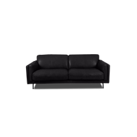 Fraser Straight Sofa - Leather in black, view 25
