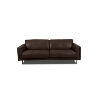 Fraser Straight Sofa - Leather in brown, view 16